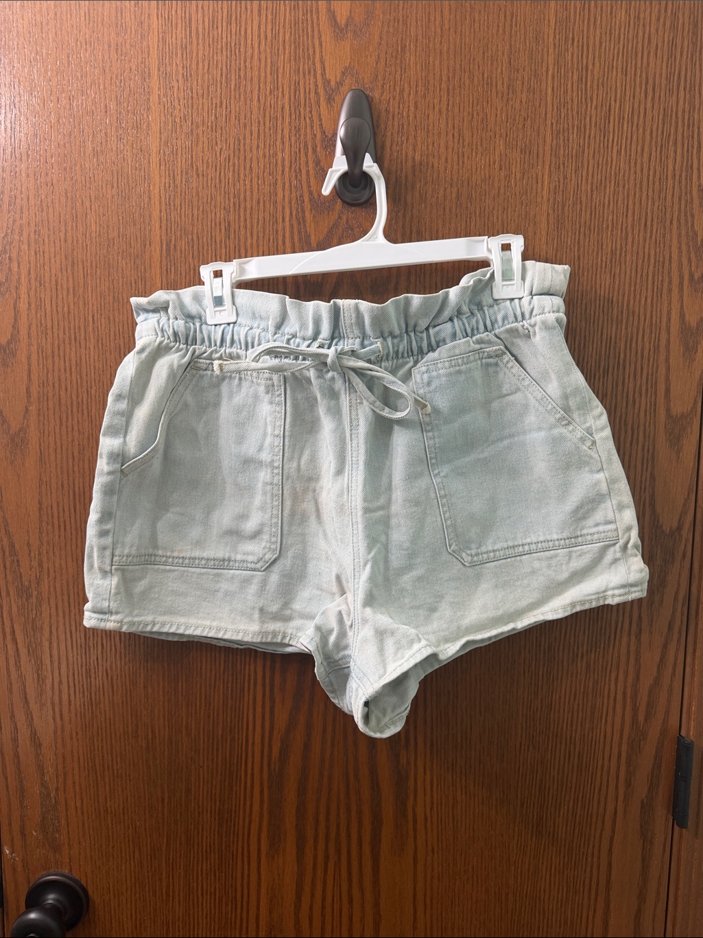 Vigoss High Waist Drawstring Denim Shorts